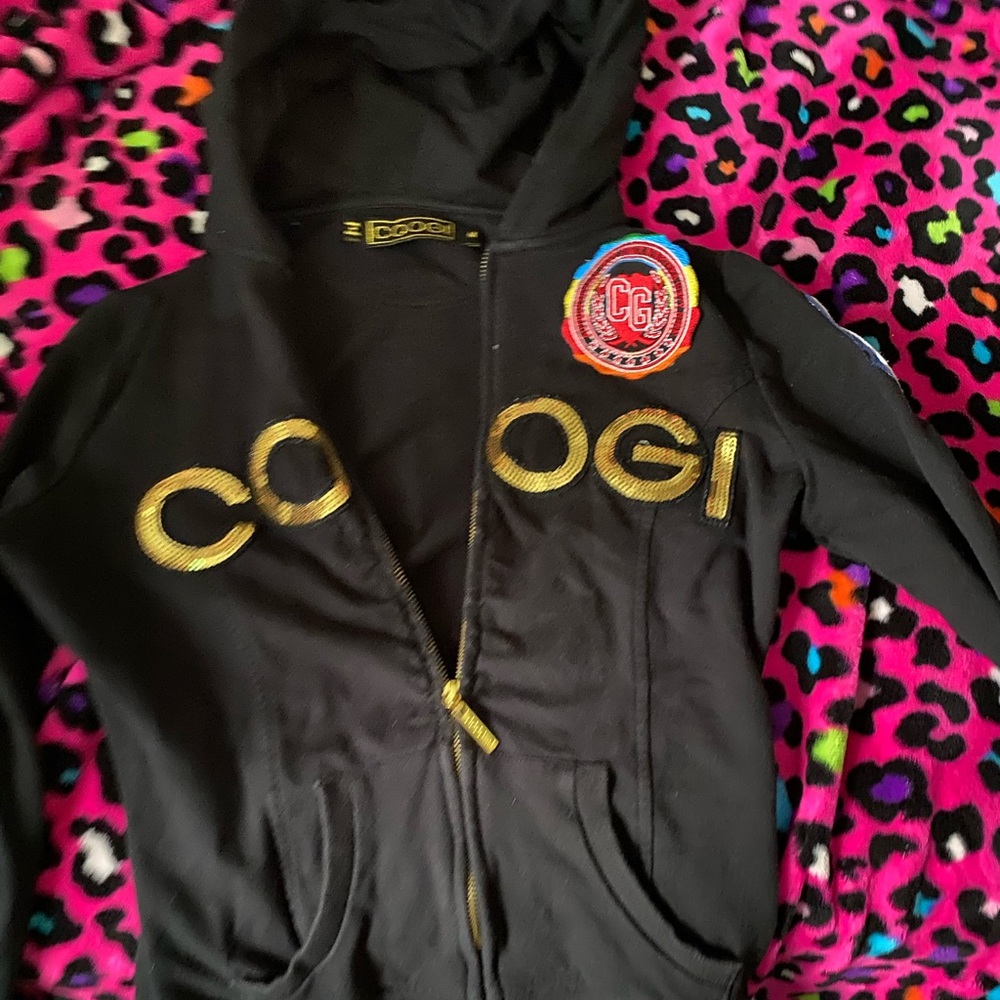 A multicolored Coogi Zip-Up Jacket with